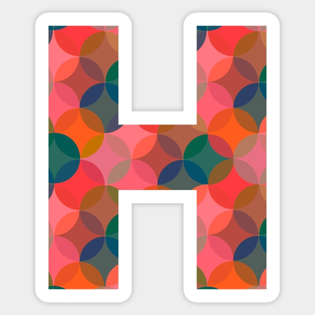 Letter H Initial Sticker by Obstinate and Literate